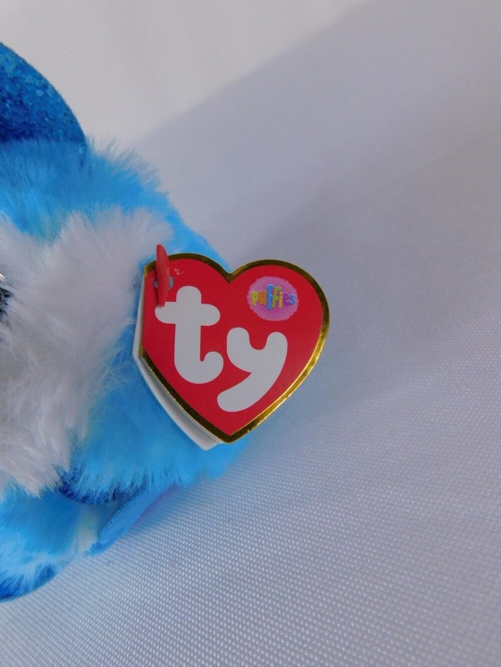 Ty Puffies Prince Blue Dog Plush Mini Stuffed Animal Toy Washable Glitter - Picture 5 of 10